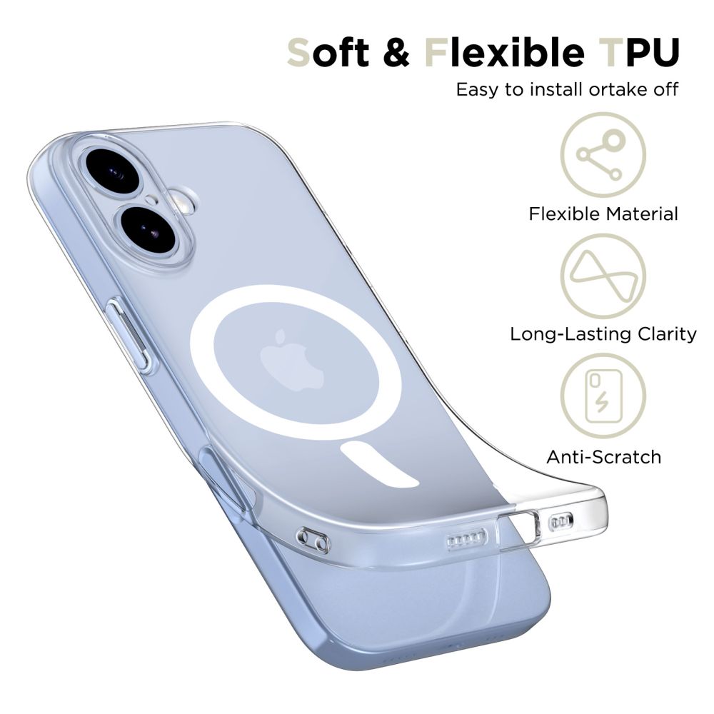 Tech-Protect Tech-Protect iPhone 17 Skal MagSafe FlexAir Transparent