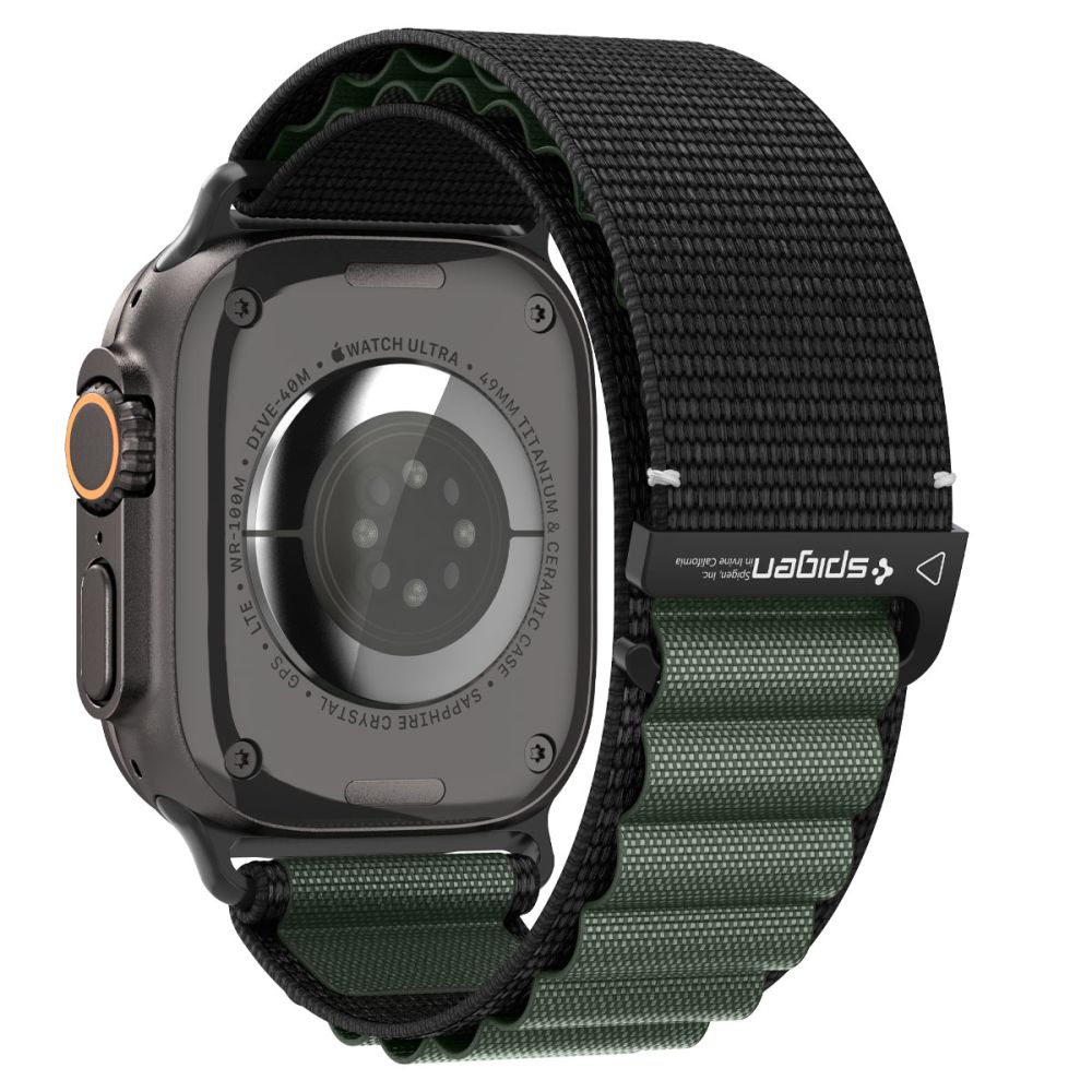 Spigen Spigen Apple Watch 42/44/45/46/49 mm Armband Svart/Grön