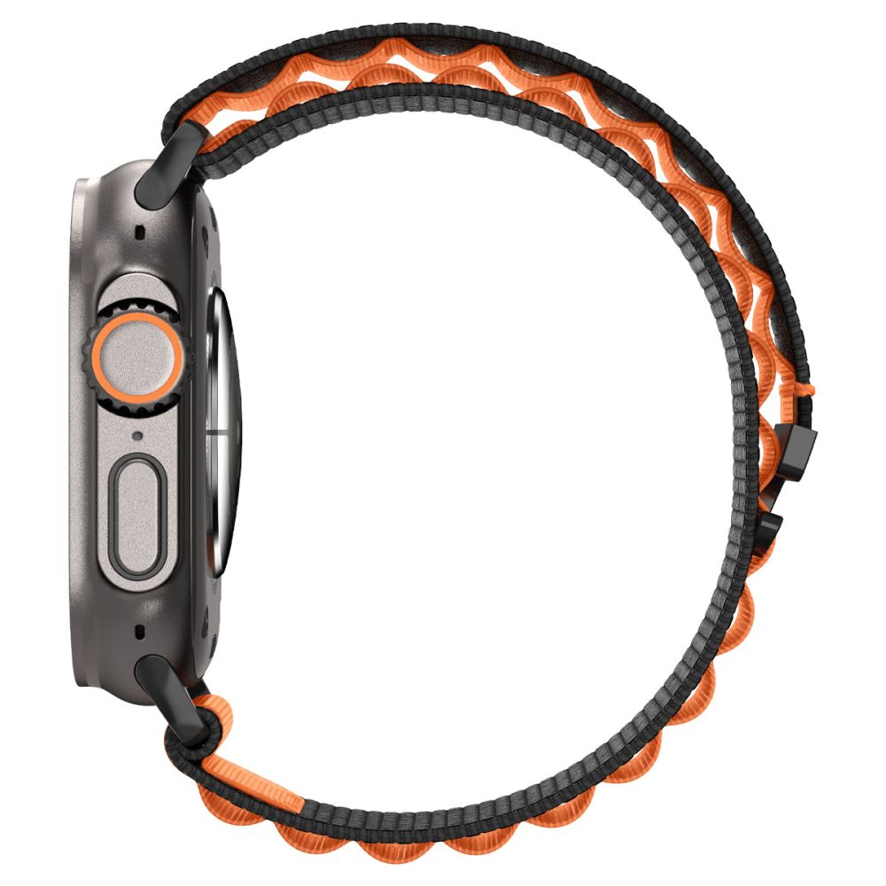 Spigen Spigen Apple Watch 42/44/45/46/49 mm Armband Svart/Orange