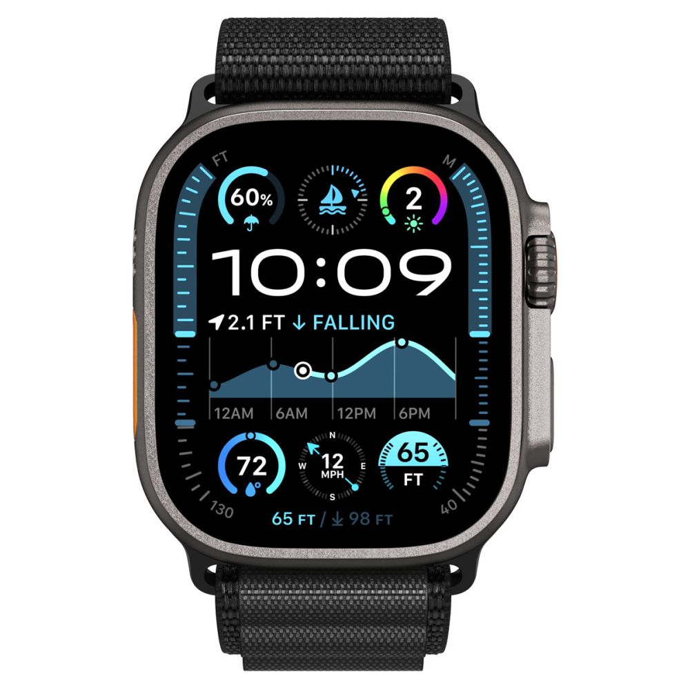 Spigen Spigen Apple Watch 42/44/45/46/49 mm Armband Svart