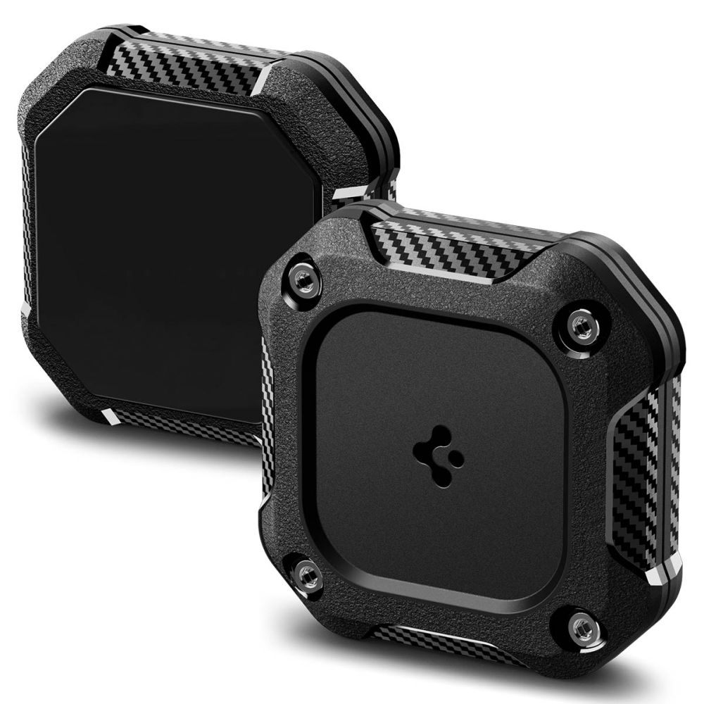 Spigen Spigen Apple AirTag 2/1 Hållare Med 3M Tejpfästning Tough Armor Svart