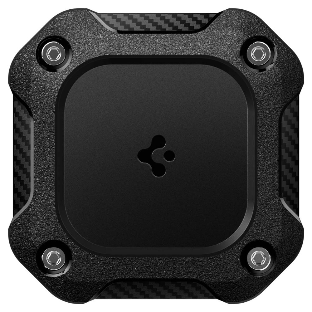 Spigen Spigen Apple AirTag 2/1 Hållare Med 3M Tejpfästning Tough Armor Svart