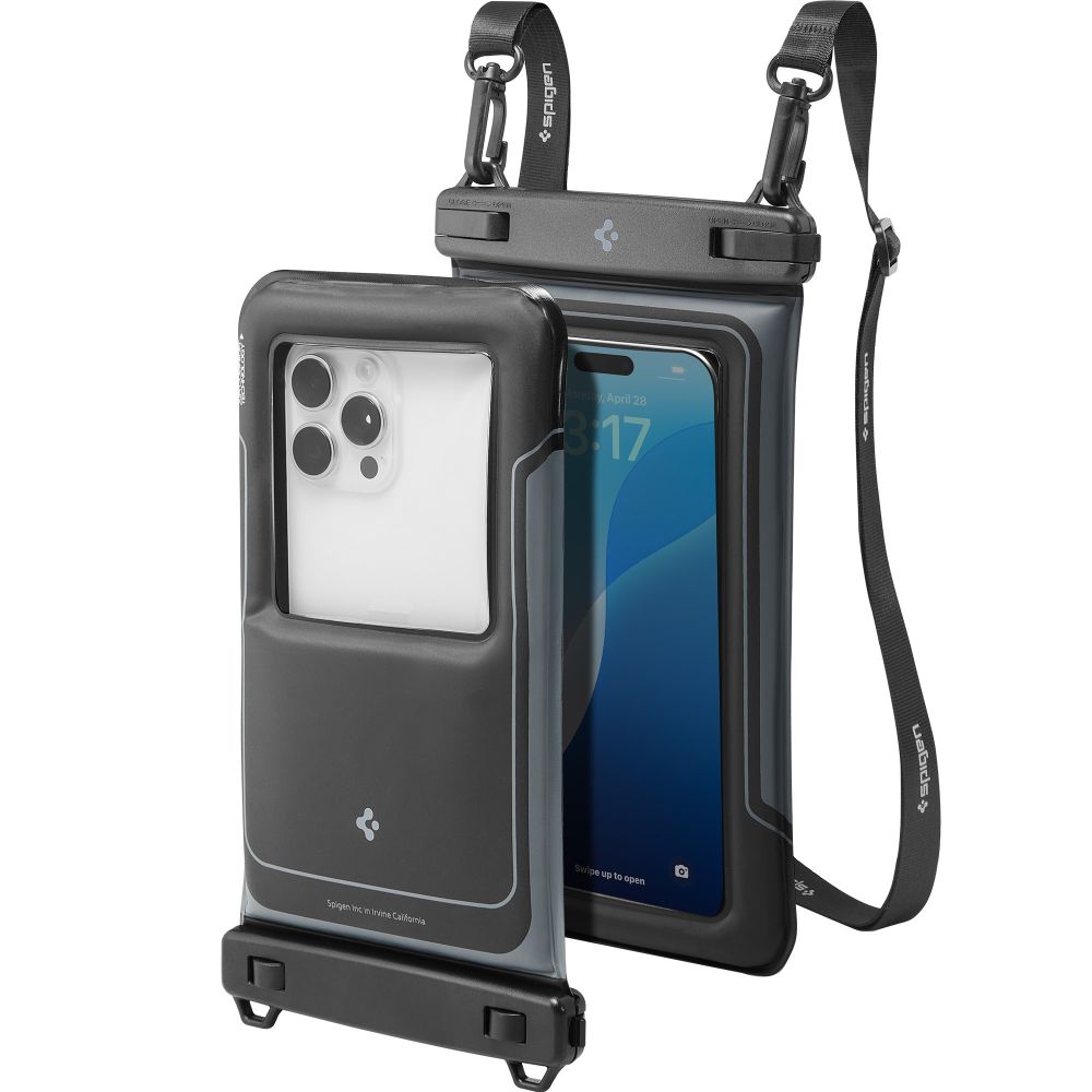 Spigen Spigen 2-PACK Universal Vattentät Påse / Mobilväska Svart