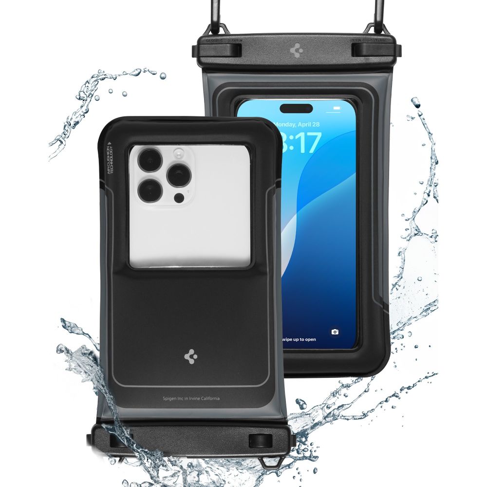Spigen Spigen 2-PACK Universal Vattentät Påse / Mobilväska Svart