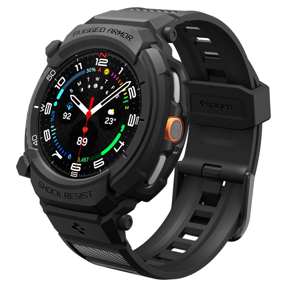 Spigen Spigen Galaxy Watch 8 46 mm Skal/Armband Rugged Armor 'Pro' Matt Svart