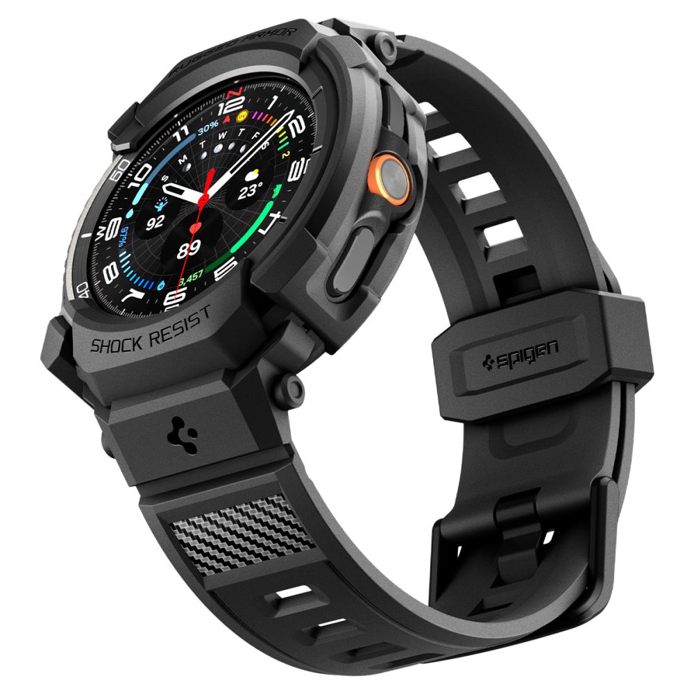 Spigen Spigen Galaxy Watch 8 46 mm Skal/Armband Rugged Armor 'Pro' Matt Svart