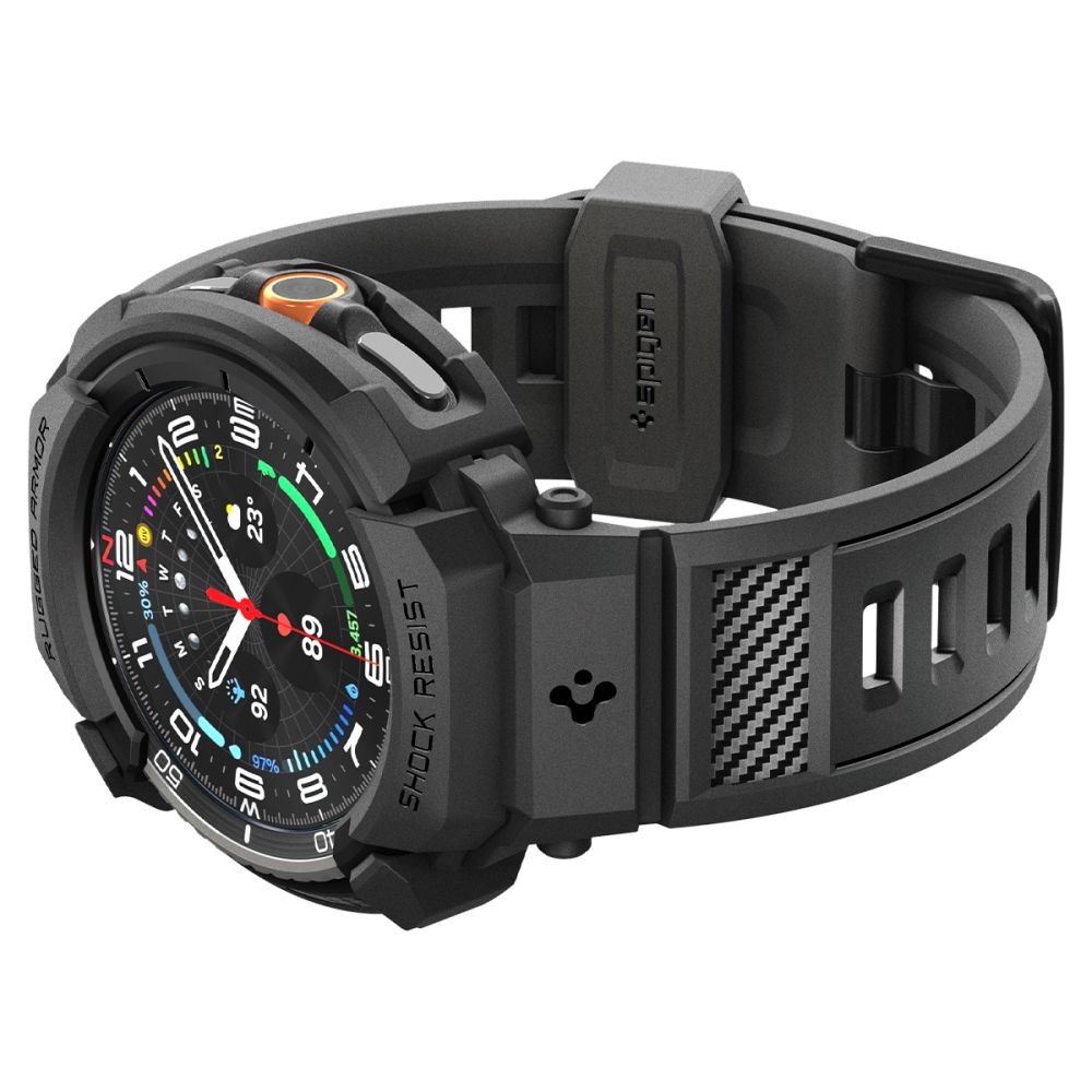 Spigen Spigen Galaxy Watch 8 46 mm Skal/Armband Rugged Armor 'Pro' Matt Svart