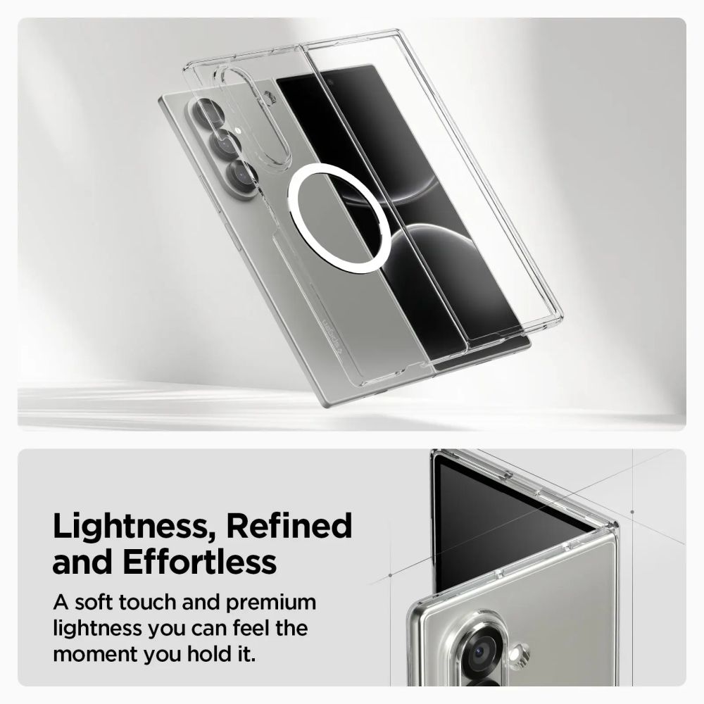 Spigen Spigen Samsung Galaxy Z Fold 7 Skal MagSafe AirSkin Crystal Clear