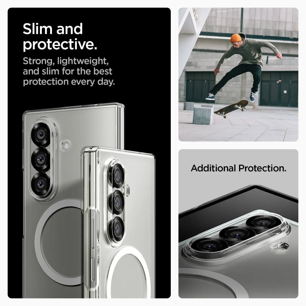 Spigen Spigen Samsung Galaxy Z Fold 7 Skal MagSafe AirSkin Crystal Clear