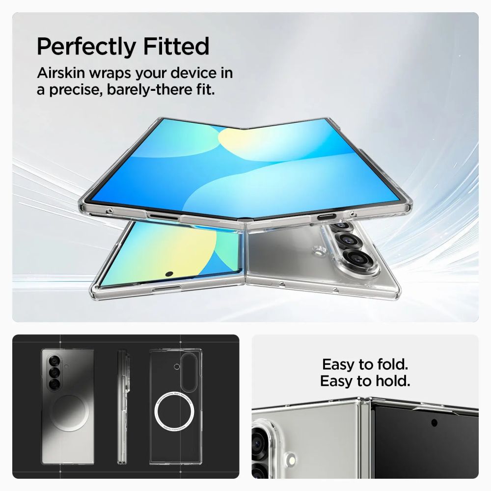 Spigen Spigen Samsung Galaxy Z Fold 7 Skal MagSafe AirSkin Crystal Clear