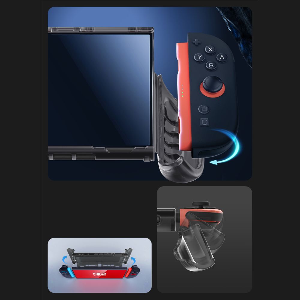Supcase Supcase Nintendo Switch 2 Skal Crystal Case Frost Black