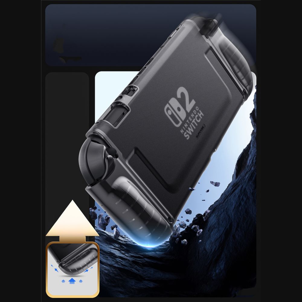 Supcase Supcase Nintendo Switch 2 Skal Crystal Case Frost Black