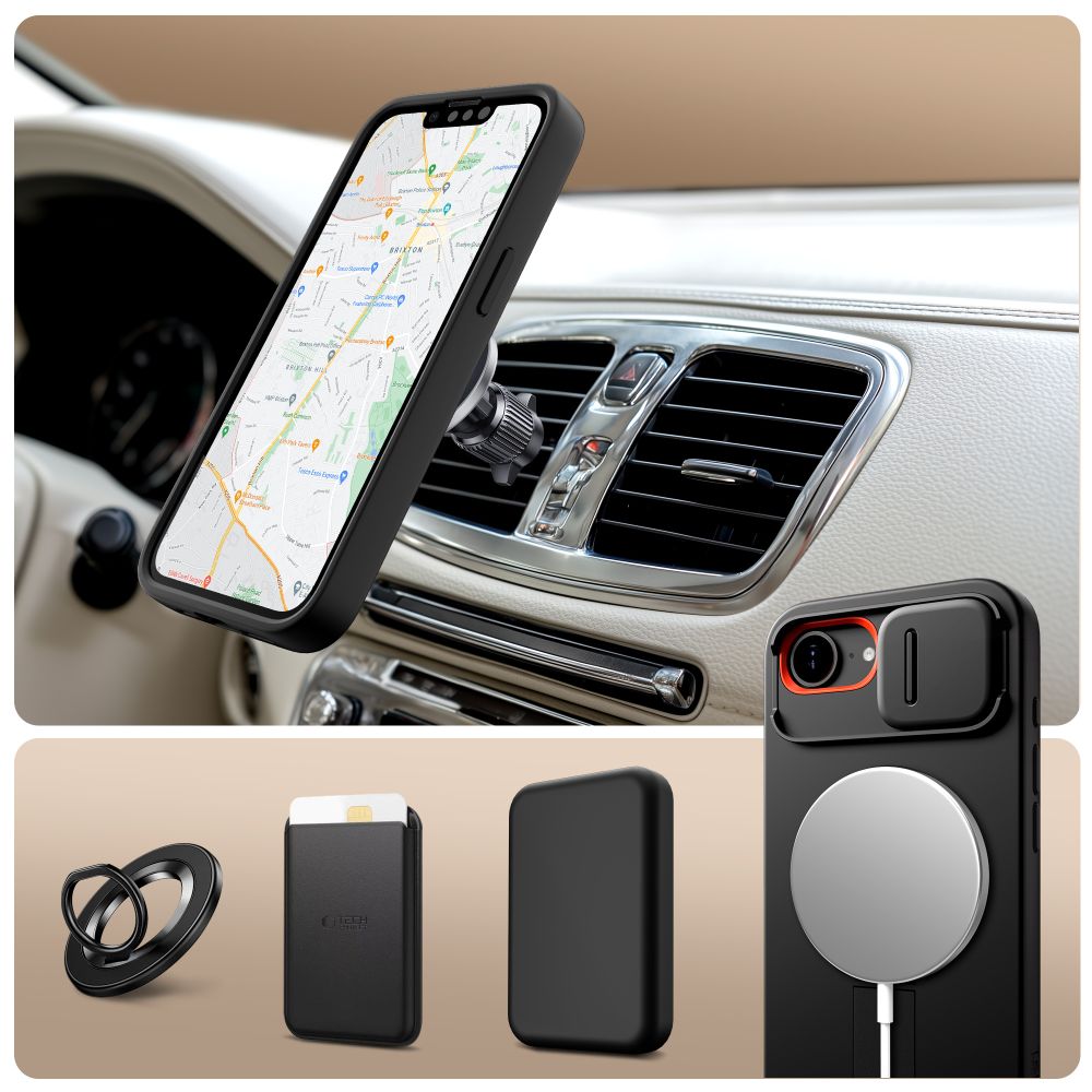 Tech-Protect Tech-Protect iPhone 17e / 16e Skal MagSafe Kevlar Aura Svart