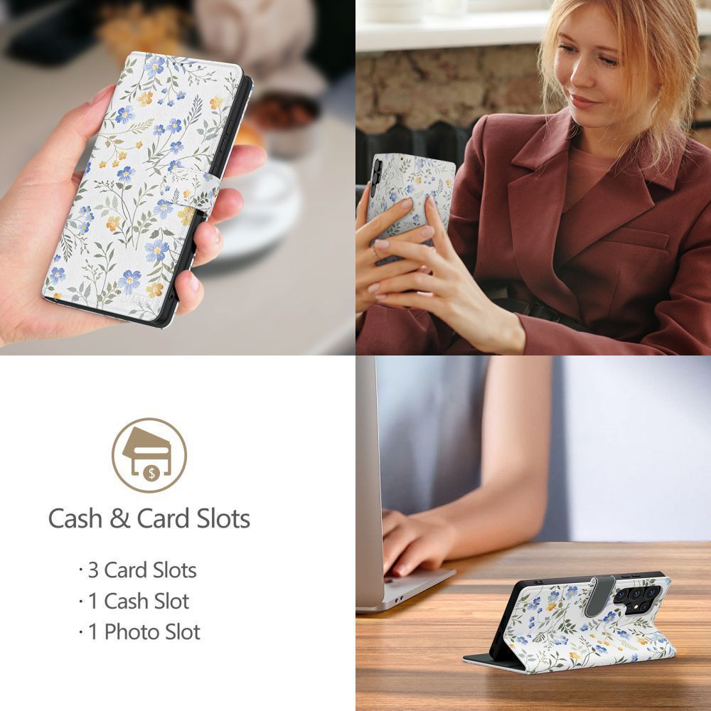 Tech-Protect Tech-Protect Galaxy A26 / A17 Fodral Läder Spring Flowers