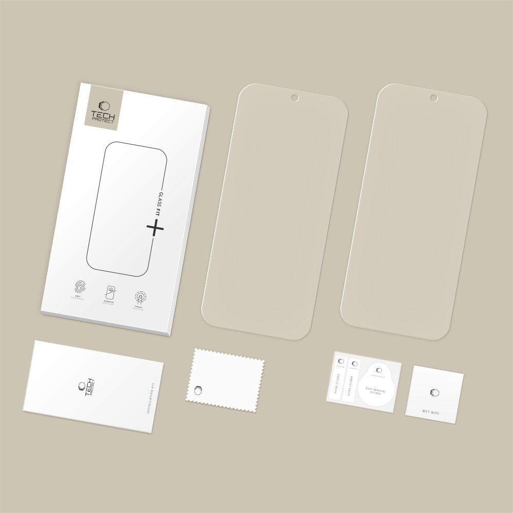Tech-Protect Tech-Protect Google Pixel 10/10 Pro/9/9 Pro 2-PACK Skärmskydd GlassFit+