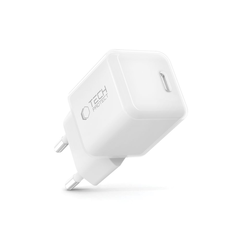 Tech-Protect Tech-Protect 25W PD USB-C Väggladdare Vit