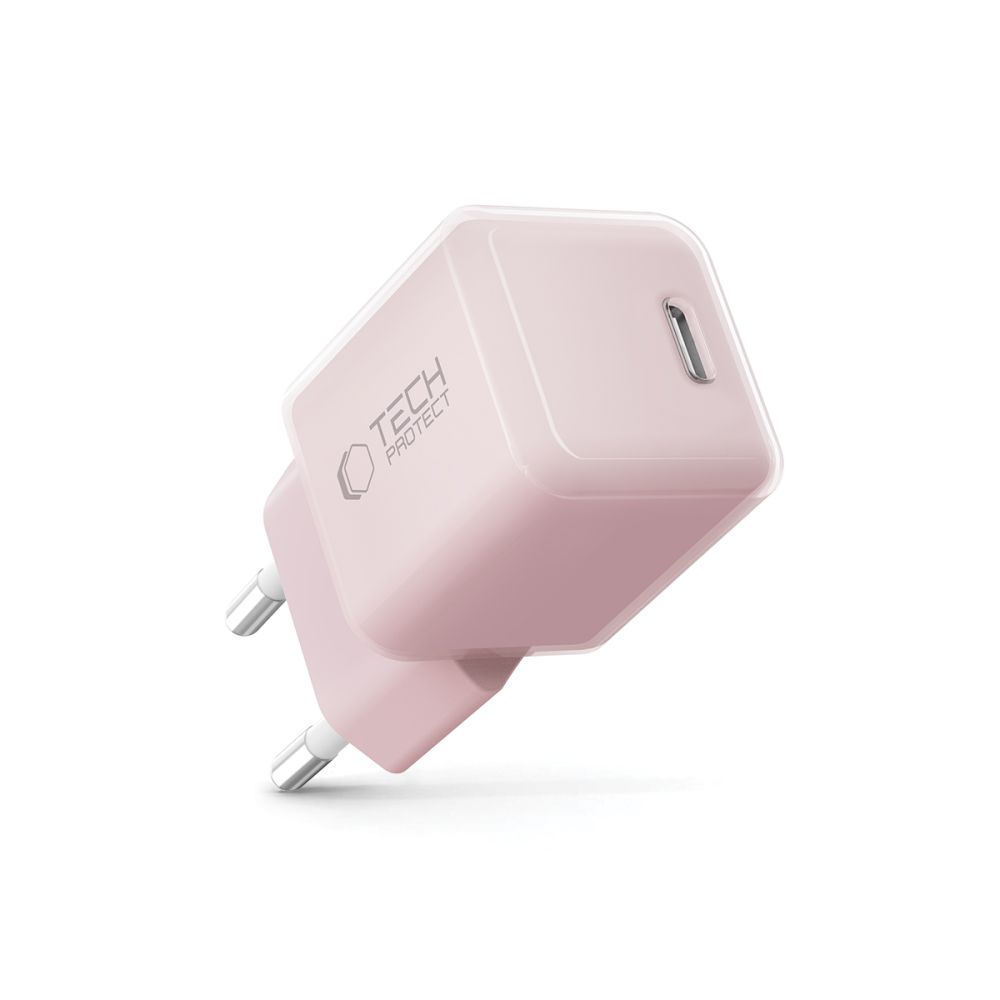 Tech-Protect Tech-Protect 25W PD USB-C Väggladdare Baby Pink