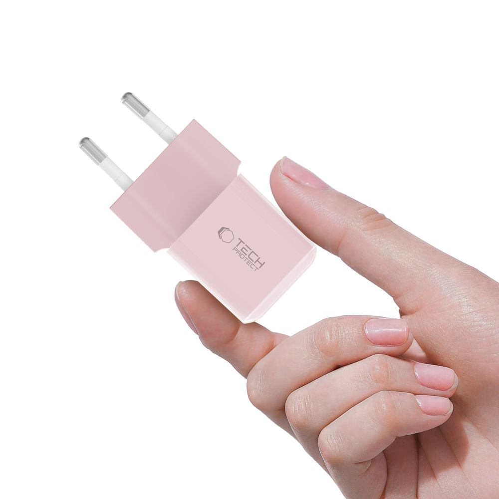 Tech-Protect Tech-Protect 25W PD USB-C Väggladdare Baby Pink