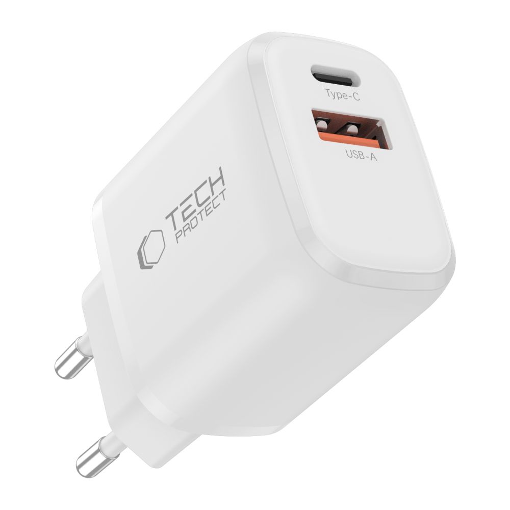 Tech-Protect Tech-Protect 20W Väggladdare PD Inkl. Lightning - USB-C Kabel Vit