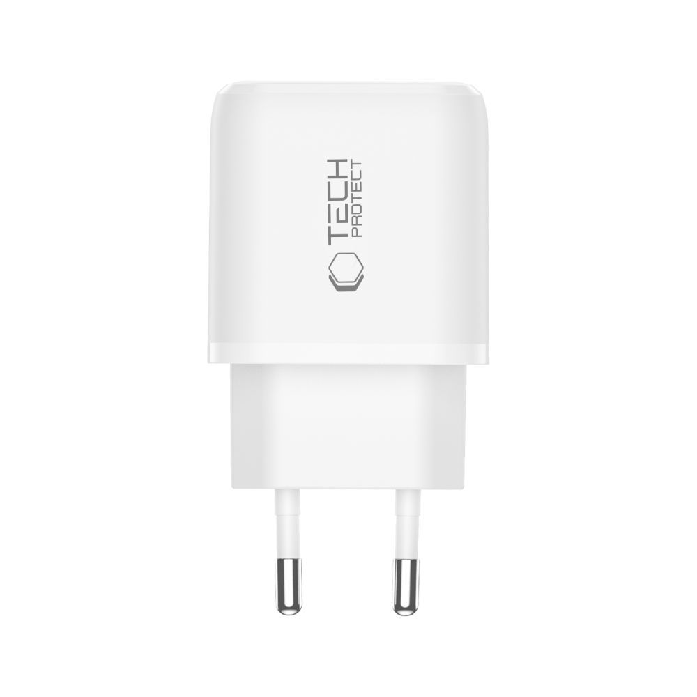 Tech-Protect Tech-Protect 30W Väggladdare PD QC3.0 USB-C / USB-A Vit
