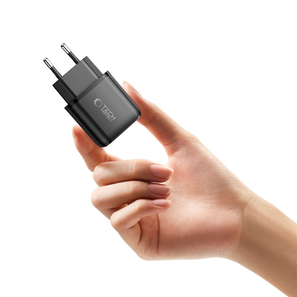 Tech-Protect Tech-Protect 30W Väggladdare PD QC3.0 USB-C / USB-A Svart