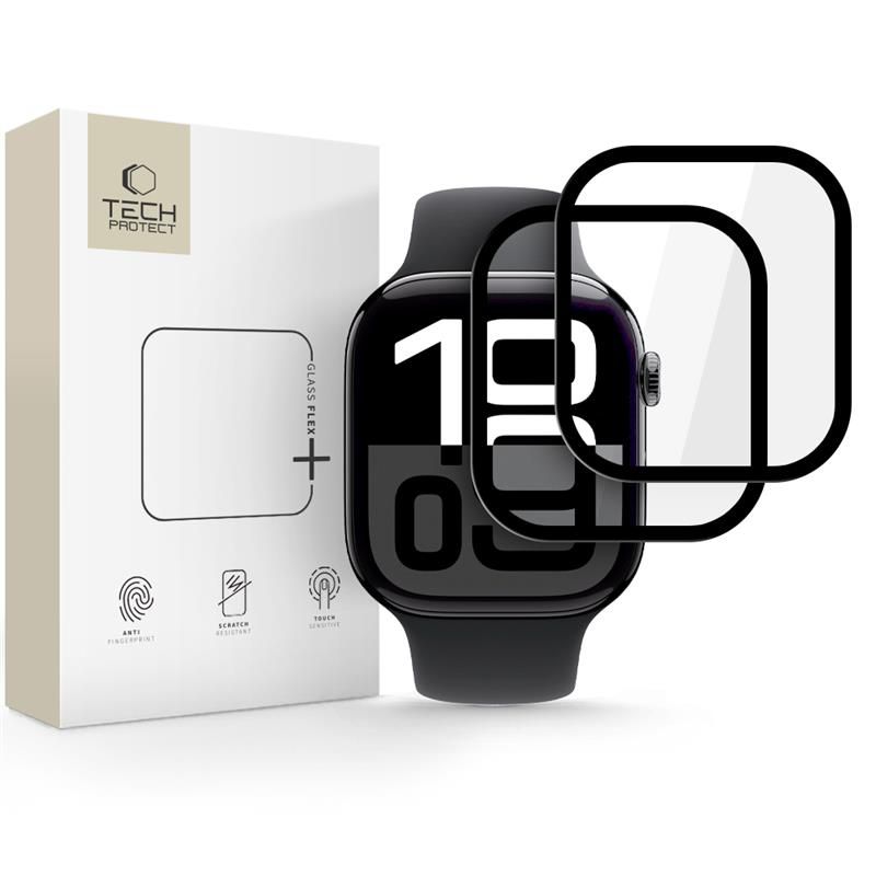 Tech-Protect Tech-Protect Apple Watch 11 / 10 46 mm 2-PACK Skärmskydd GlassFlex+