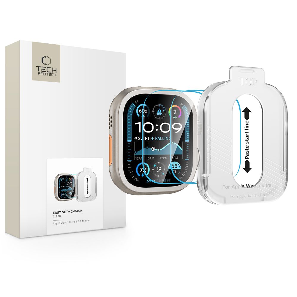 Tech-Protect Tech-Protect Apple Watch Ultra 49 mm 2-PACK Skärmskydd EasySet+