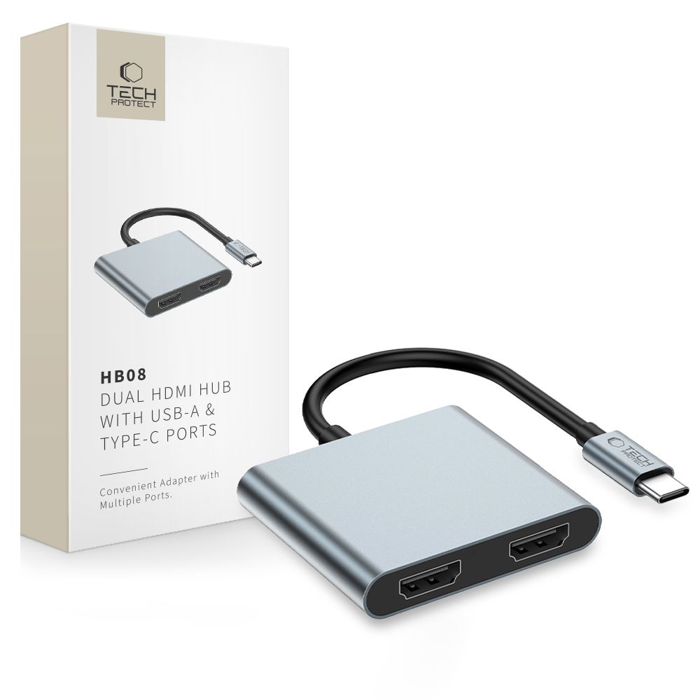 Tech-Protect Tech-Protect 4in1 USB-C Adapter USB-C / USB-A / HDMI / Space Grey