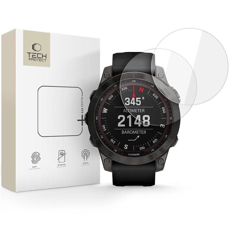 Tech-Protect Tech-Protect Garmin Fenix 7X/7X Pro 2-PACK Skärmskydd GlassFit+