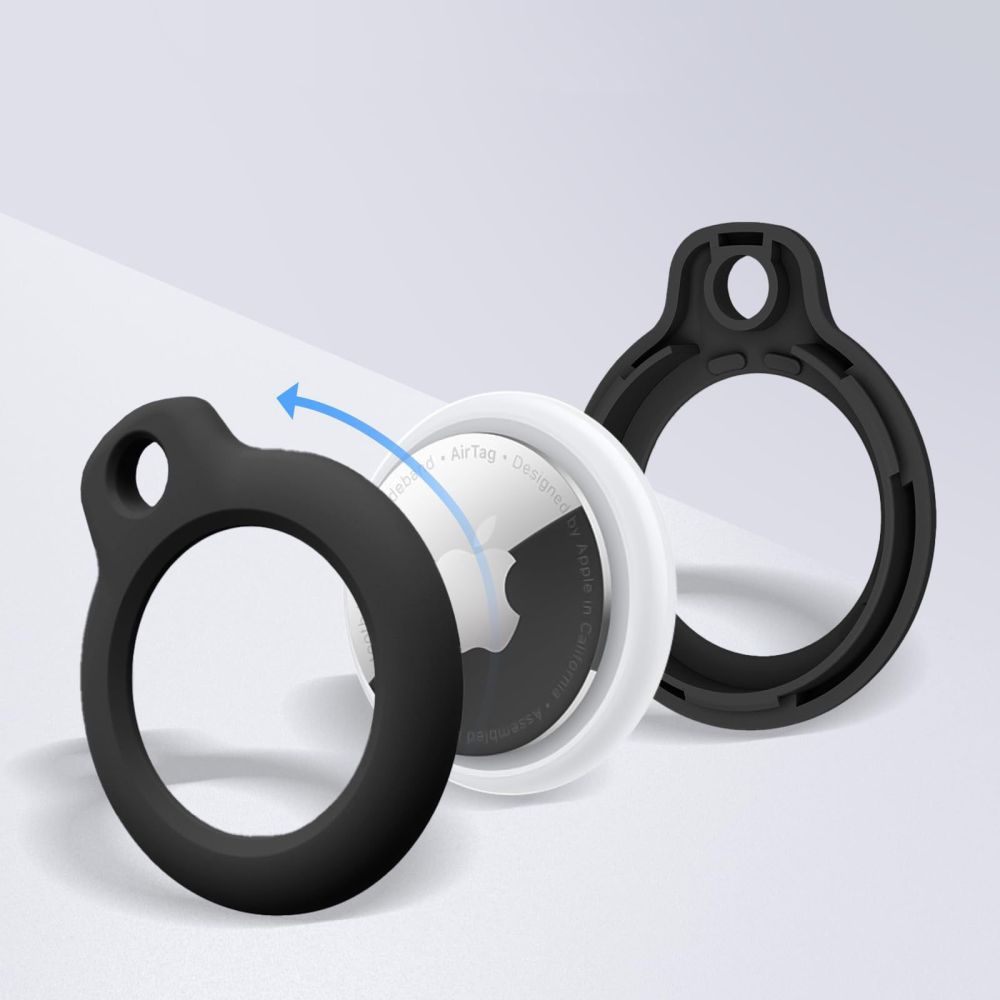 Tech-Protect Tech-Protect Apple AirTag 2/1 4-PACK Hållare Rough Svart