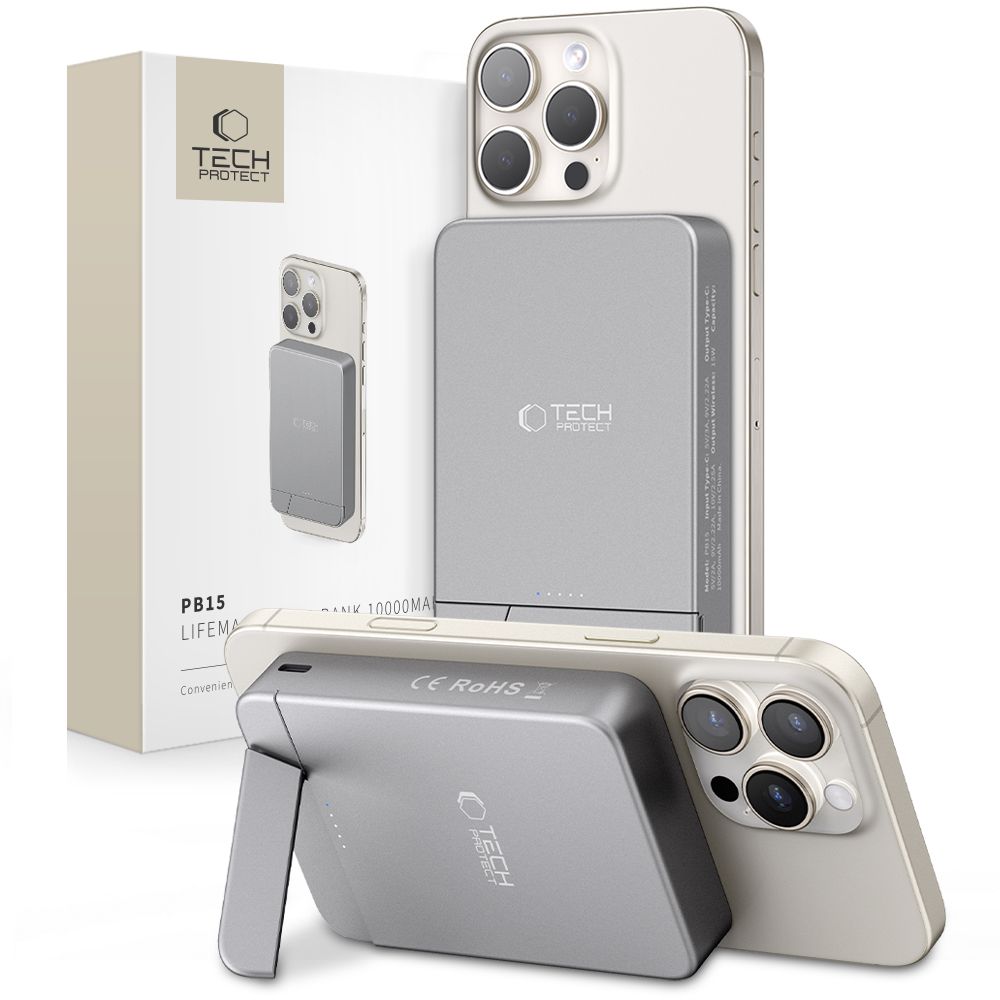Tech-Protect Tech-Protect 10000 mAh MagSafe Powerbank LifeMag Space Grey