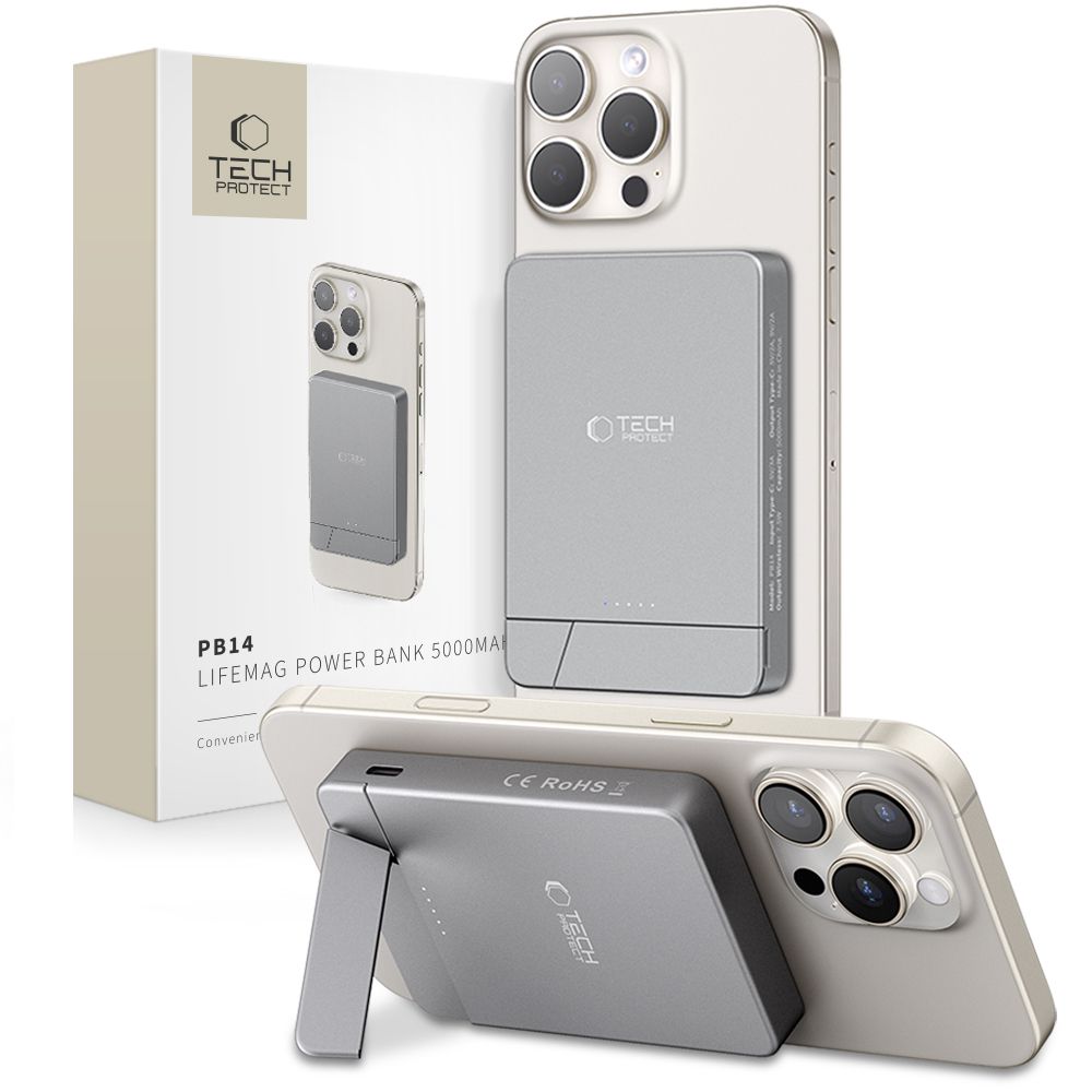 Tech-Protect Tech-Protect 5000 mAh MagSafe Powerbank LifeMag Space Grey