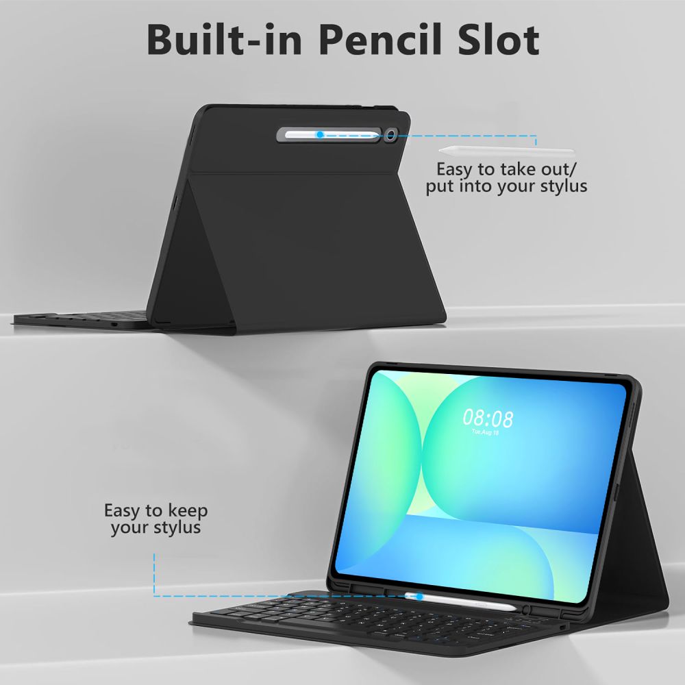 Tech-Protect Tech-Protect Galaxy Tab S10 FE Plus Fodral SC Tangentbord Svart