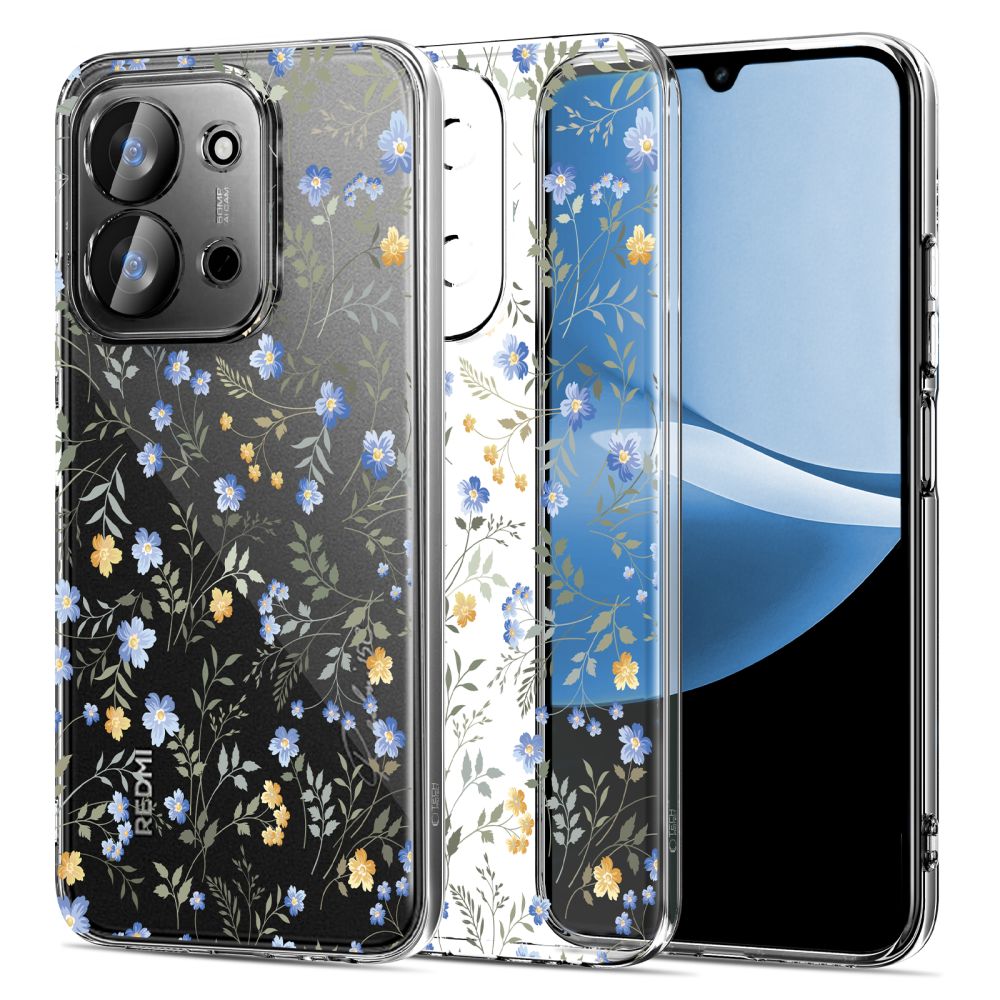 Tech-Protect Tech-Protect Xiaomi Redmi 15C 5G Fodral Läder Spring Flowers