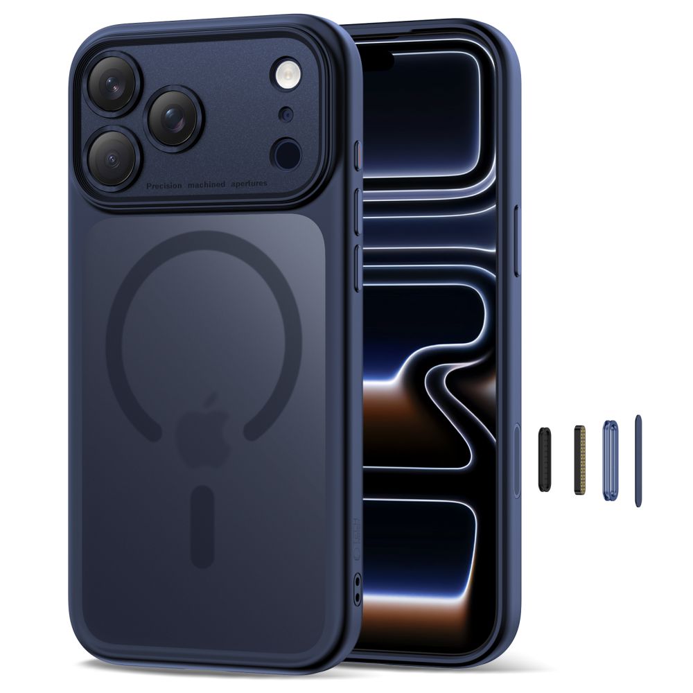Tech-Protect Tech-Protect iPhone 17 Pro Skal MagSafe MagPeak Matt Deep Blue