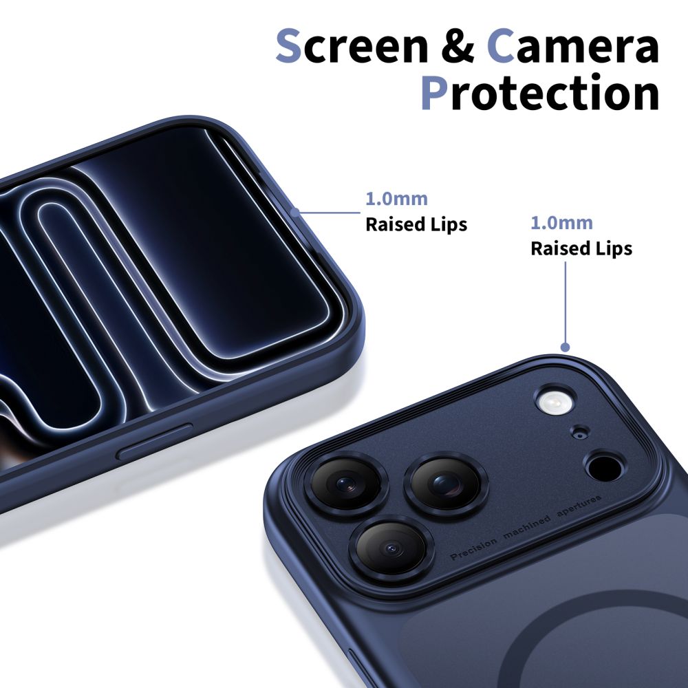 Tech-Protect Tech-Protect iPhone 17 Pro Skal MagSafe MagPeak Matt Deep Blue