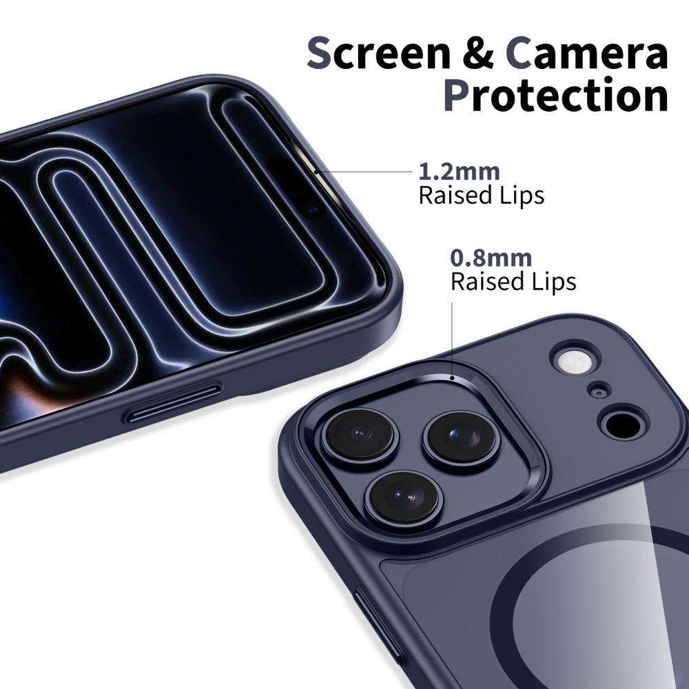 Tech-Protect Tech-Protect iPhone 17 Pro Skal MagSafe MagMat Deep Blue / Clear