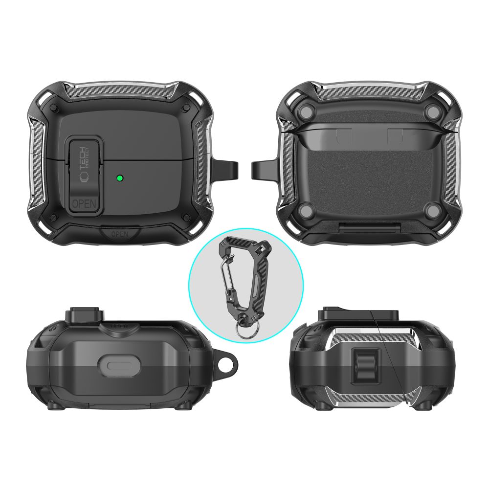Tech-Protect Tech-Protect Samsung Galaxy Buds 3 / 3 Pro / 3 FE Skal Corbonox Svart