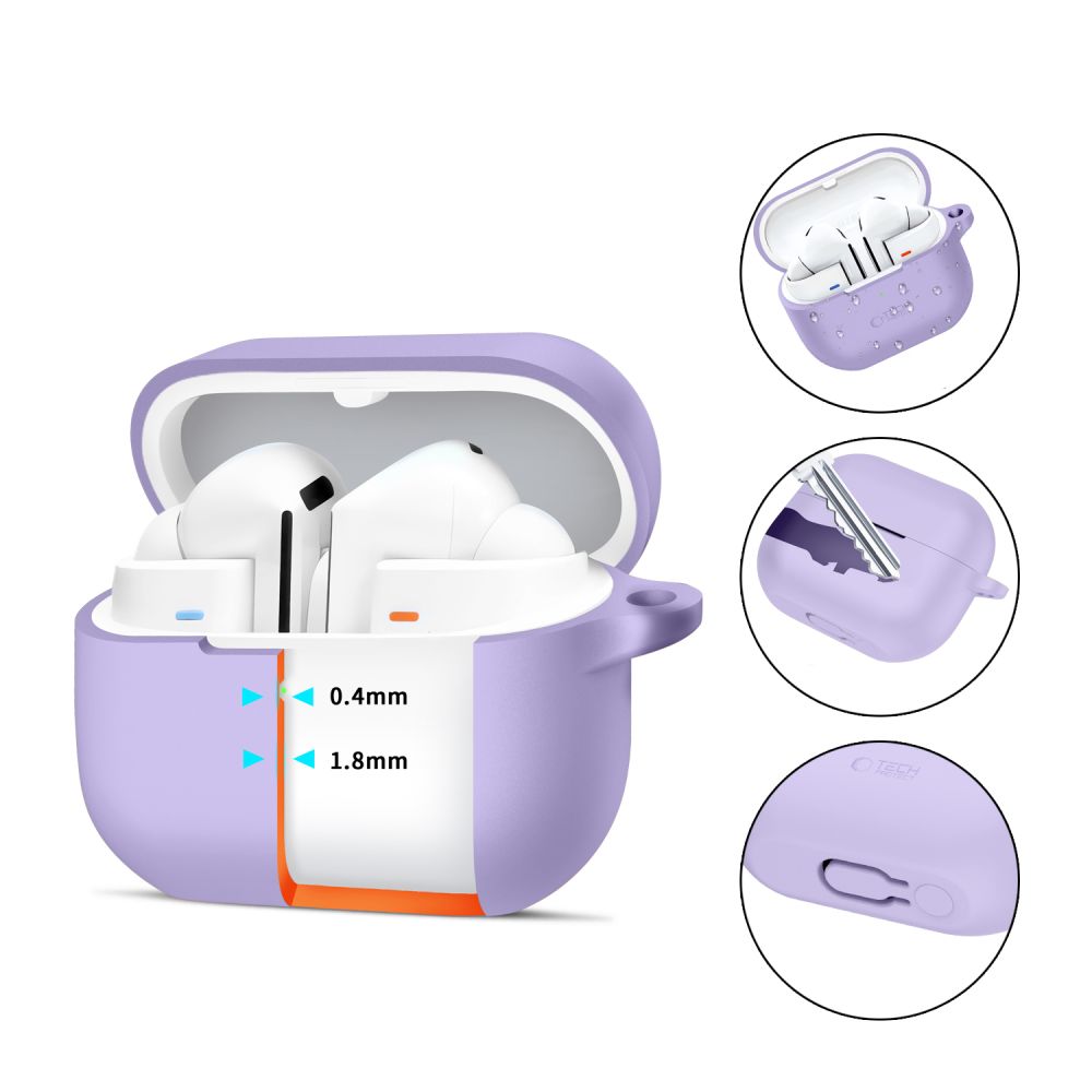 Tech-Protect Tech-Protect Samsung Galaxy Buds 3 / 3 Pro / 3 FE Skal Silikon Hook Lavender