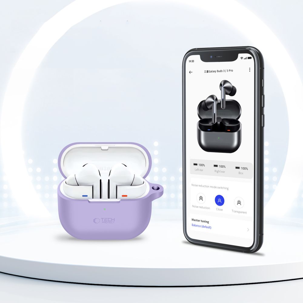 Tech-Protect Tech-Protect Samsung Galaxy Buds 3 / 3 Pro / 3 FE Skal Silikon Hook Lavender