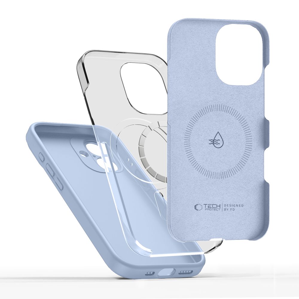 Tech-Protect Tech-Protect iPhone 17 Skal MagSafe Silikon Mist Blue