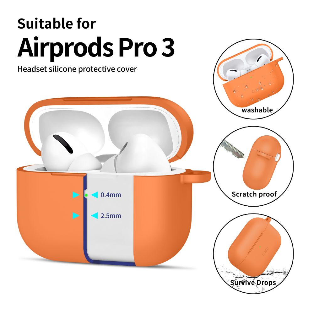 Tech-Protect Tech-Protect AirPods Pro 3 Skal Silikon Hook Cosmic Orange