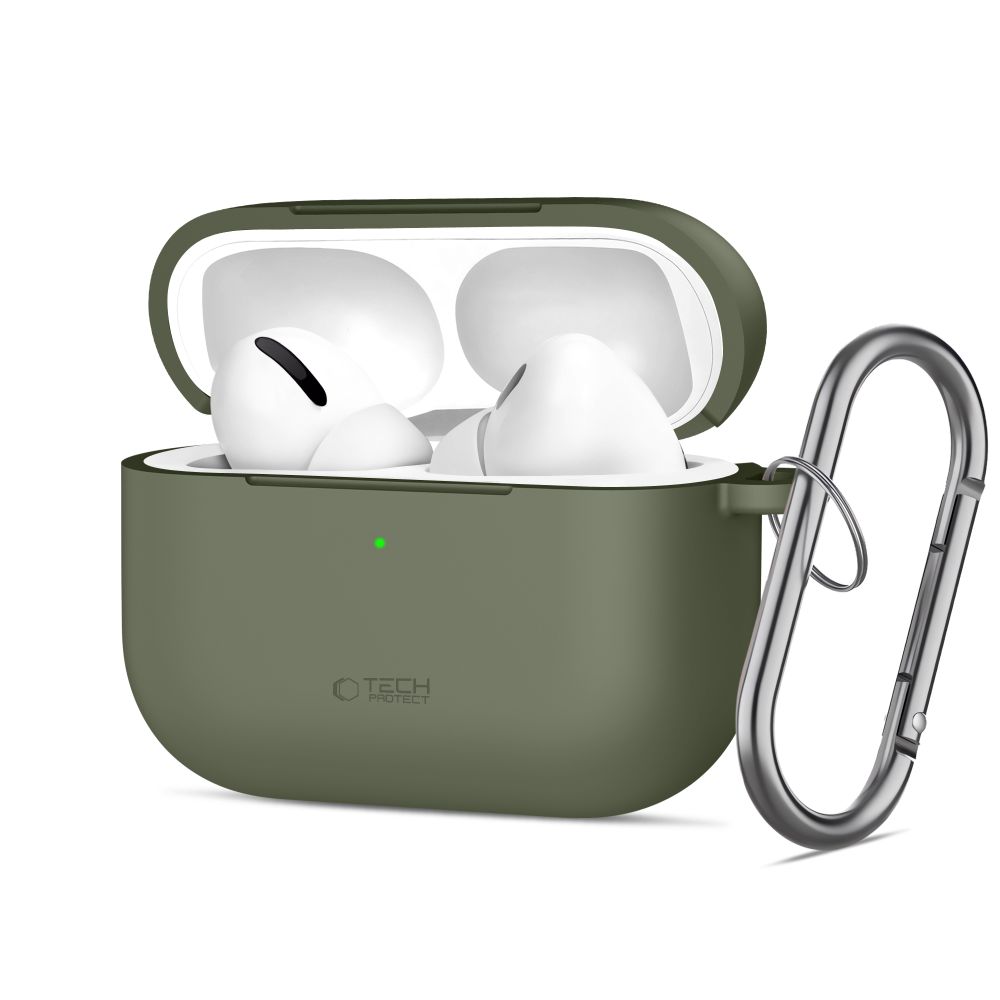 Tech-Protect Tech-Protect AirPods Pro 3 Skal Silikon Hook Olive Green