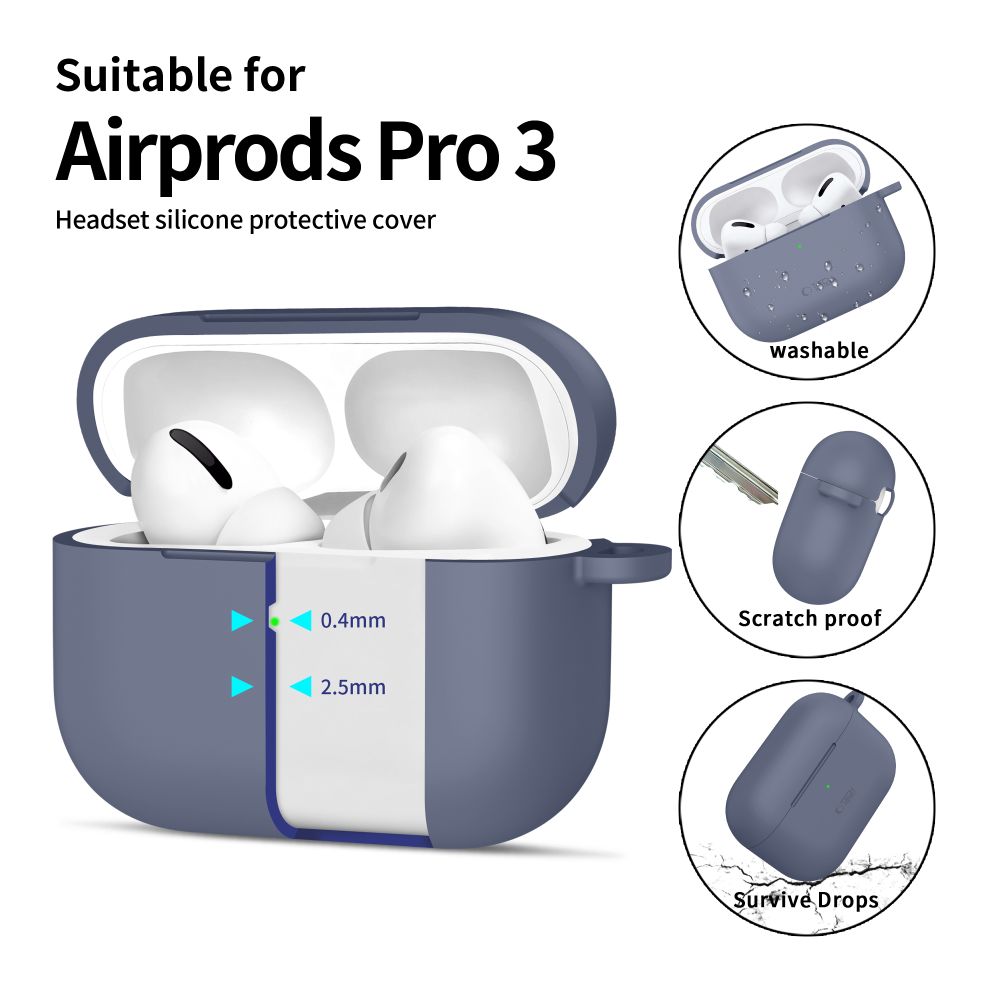 Tech-Protect Tech-Protect AirPods Pro 3 Skal Silikon Hook Baby Blue