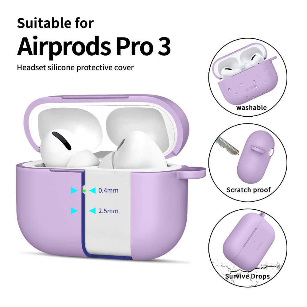 Tech-Protect Tech-Protect AirPods Pro 3 Skal Silikon Hook Lavender