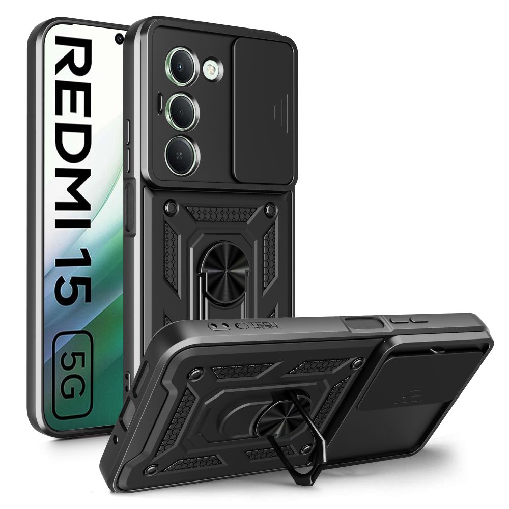 Tech-Protect Tech-Protect Xiaomi Redmi 15 5G/4G Skal CamShield Svart