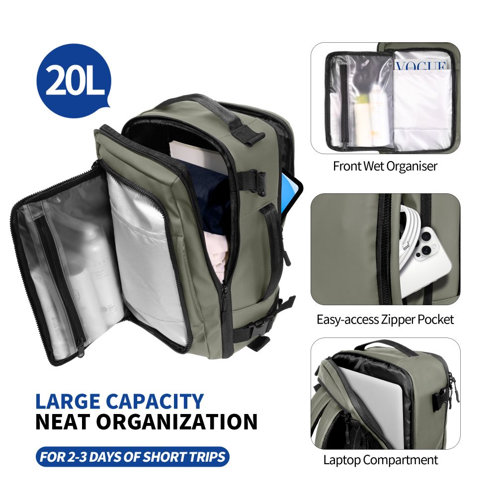 Tech-Protect Tech-Protect Ryggsäck 20L 40x20x25 Defender Olive Green