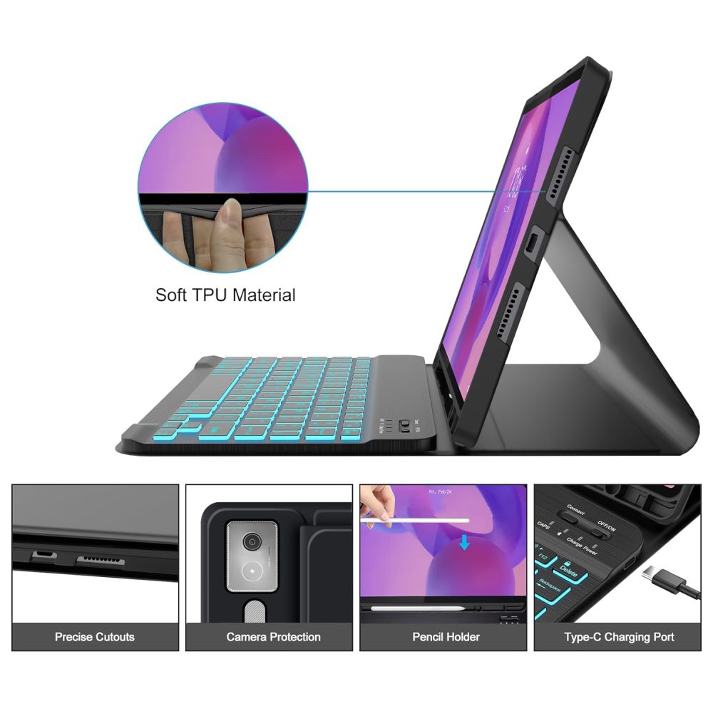 Tech-Protect Tech-Protect Lenovo Idea Tab Pro Fodral SC Tangentbord Svart