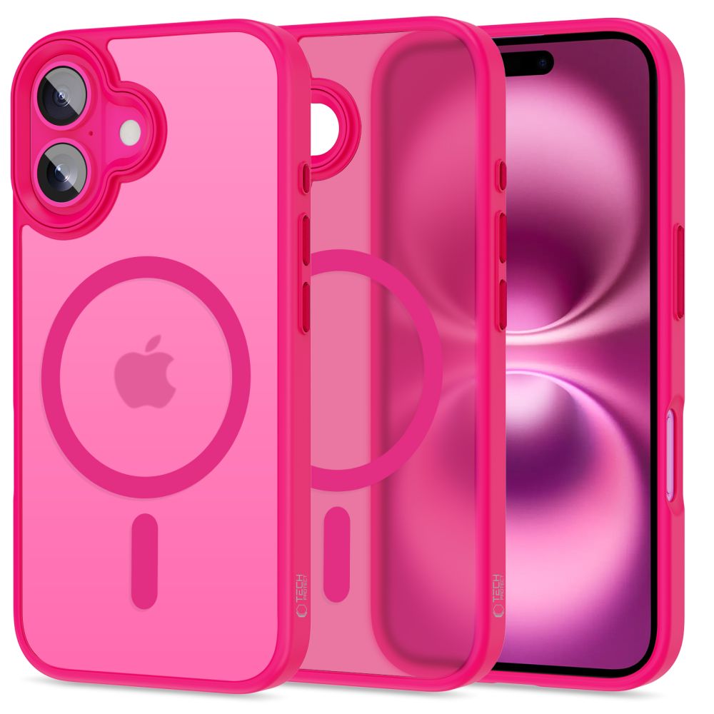 Tech-Protect Tech-Protect iPhone 16 Skal MagSafe MagMat Blazing Pink