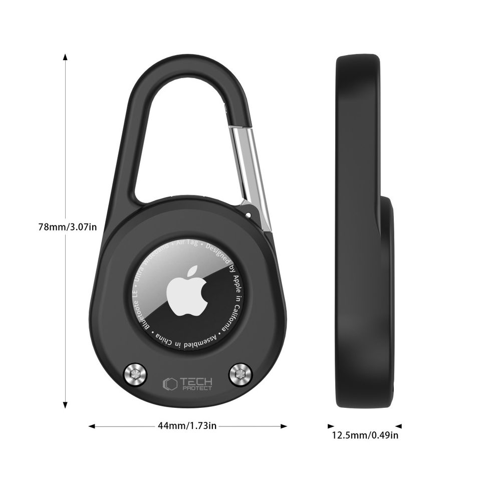 Tech-Protect Tech-Protect Apple AirTag 2/1 Hållare Karbinhake Slidelock Svart